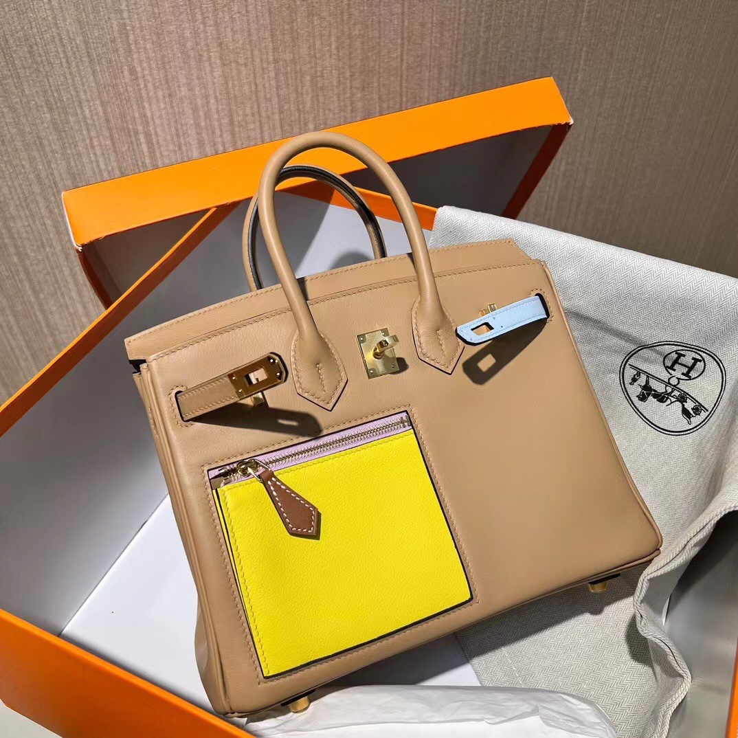 Hermes Birkin 30CM Swift Leather Handbag Brown 